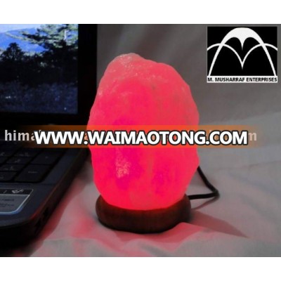 Himalayan Rock Salt USB Tiny RED Lamps NATURAL